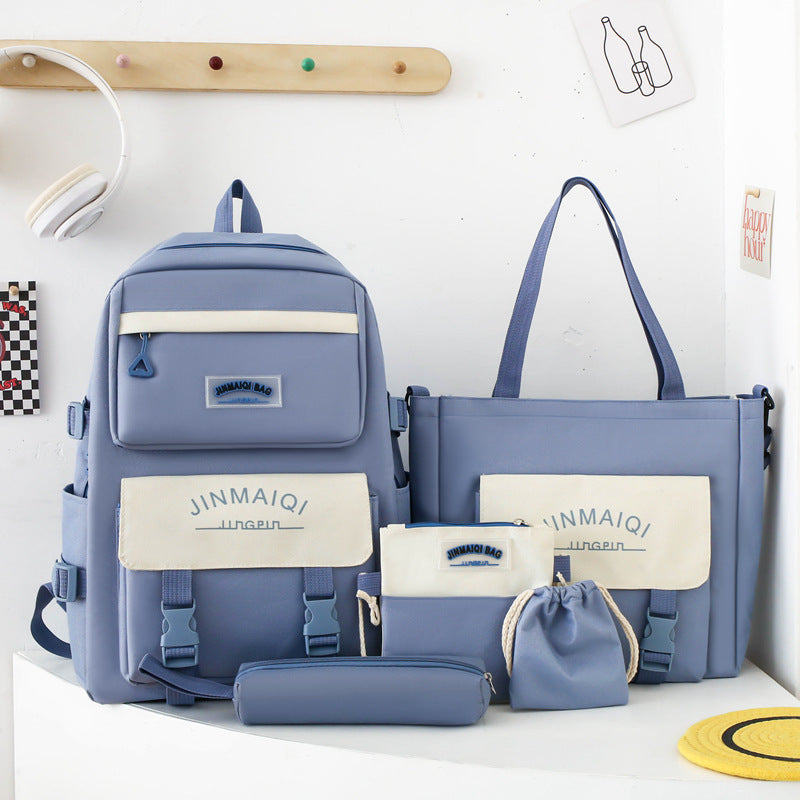 Women's Five-Piece School Backpack Set
