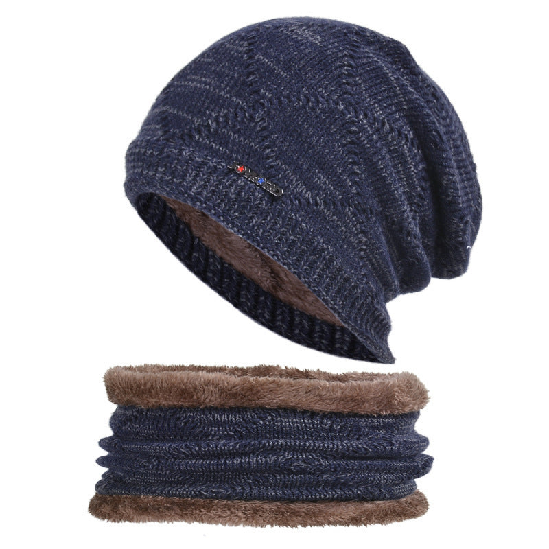 Biking Men's Two-piece Woolen Hat with Ear Protection