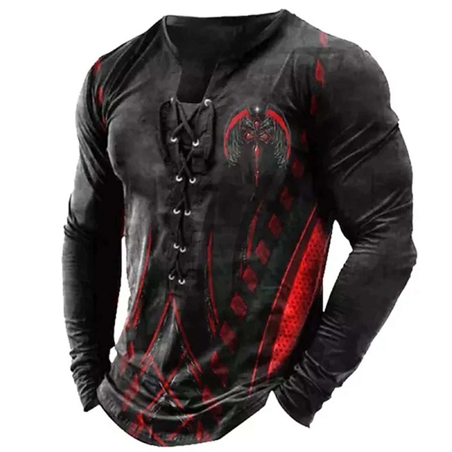3D European American Sports Long Sleeve Shirt