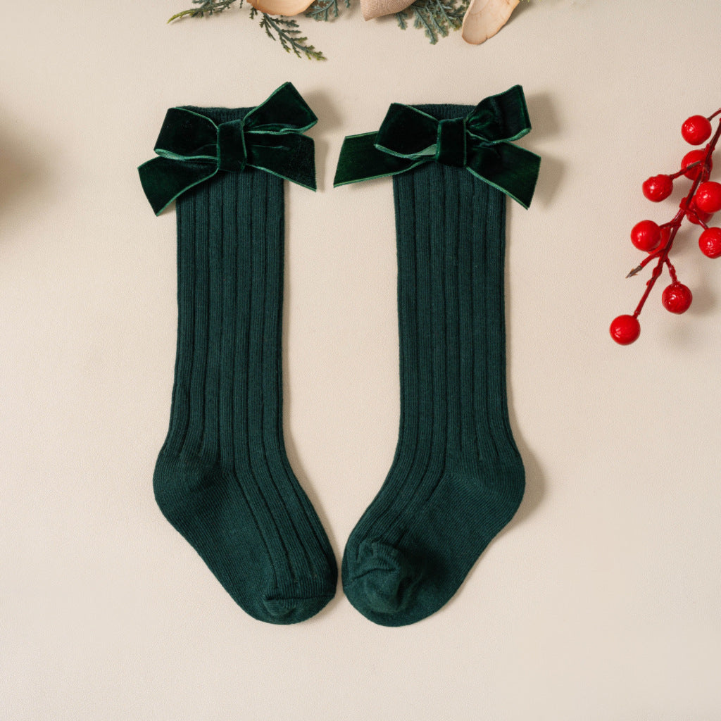 Baby Fashionable Bow Tube Socks Girl