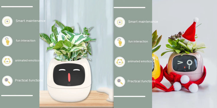 Smart AI Planter with Expressions and Sensors