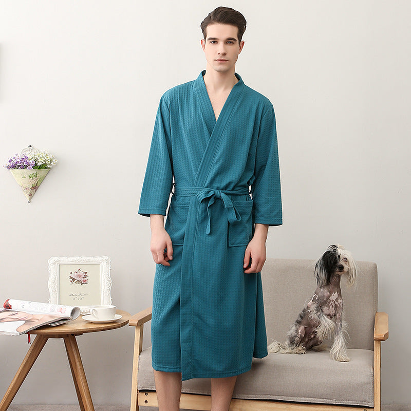 Women's Thin Couple Three Quarter Sleeve Robe
