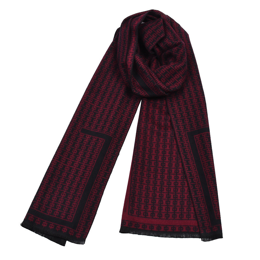 Double-sided Thick Warm Korean Men's Scarf