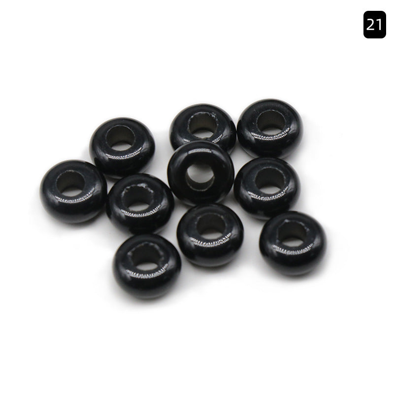 Large Hole Crystal Agate Jade Abacus Beads