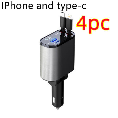 Metal Car Charger 100W USB Type C Adapter