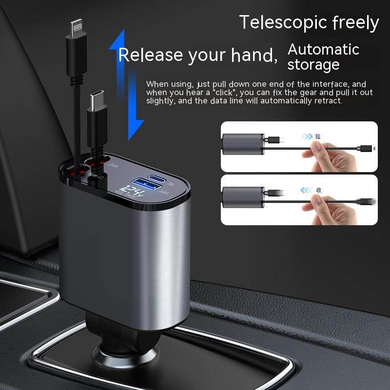 Metal Car Charger 100W USB Type C Adapter