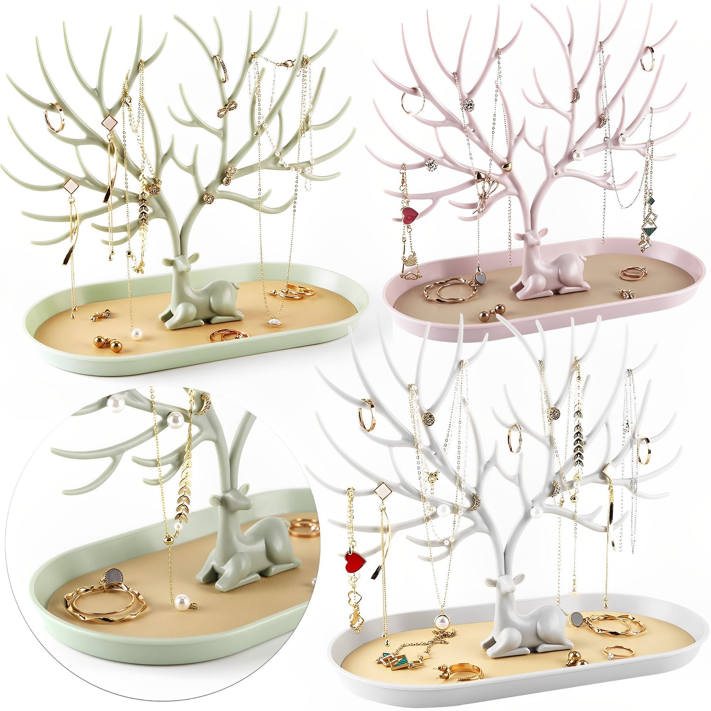 Deer Jewelry Display Stand with Drawer