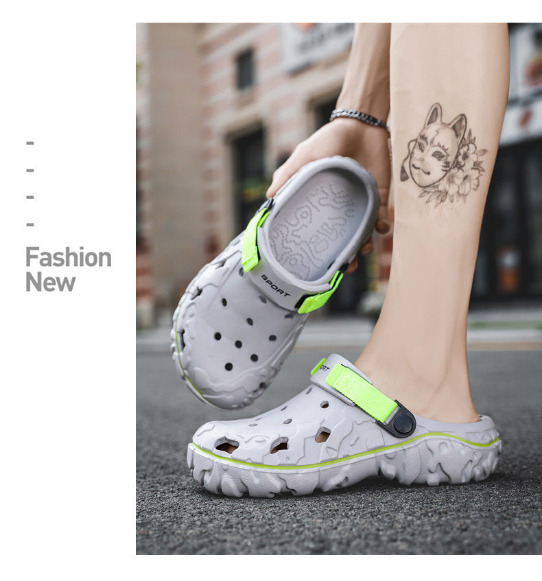 Breathable Soft Bottom Sports Beach Sandals: Casual, Two-way Wear