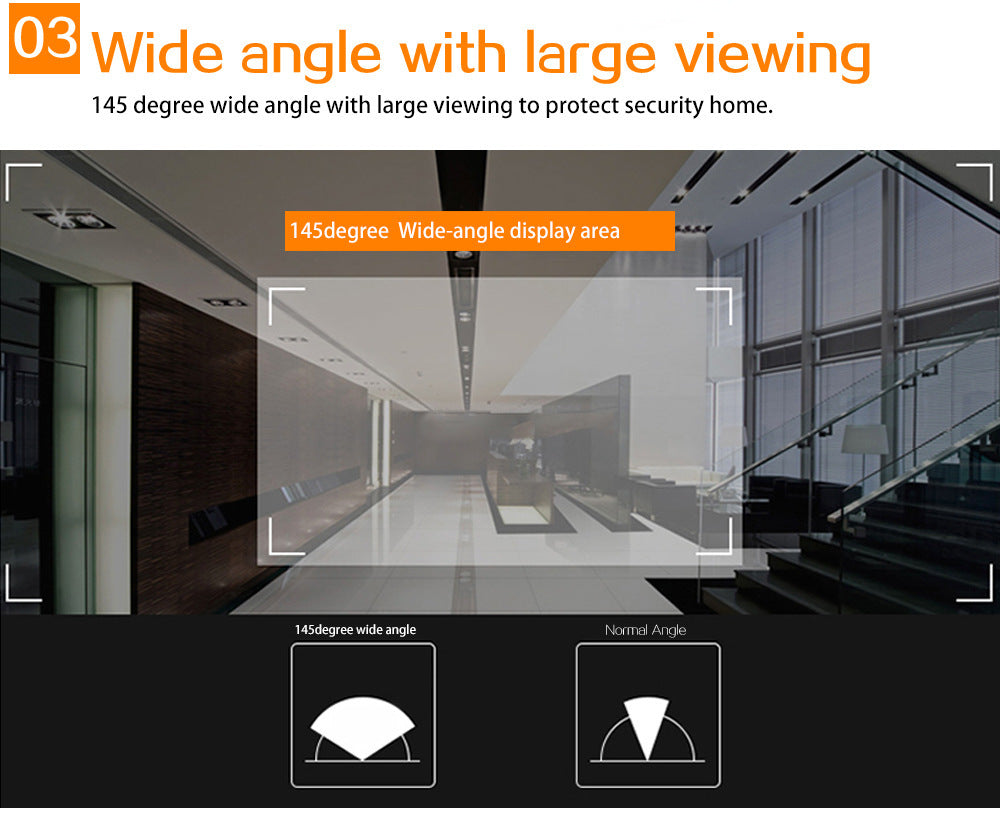 Hidden Electronic Cats Eye with 4.3 Inch Screen