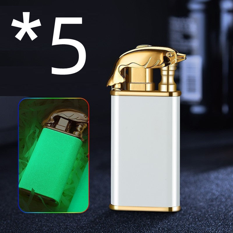 Blue Flame Double Fire Metal Lighter