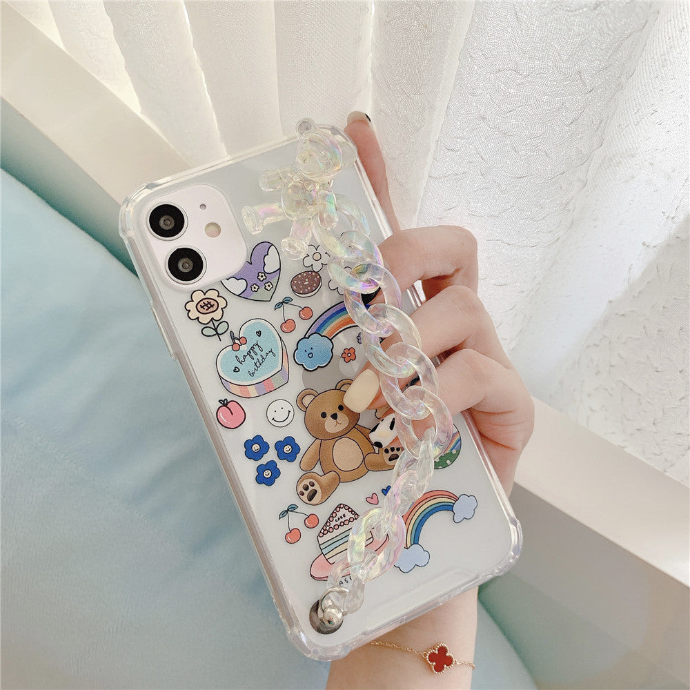 Bear Chain Protective Phone Case