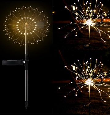 Solar Fireworks LED String Lights Decor