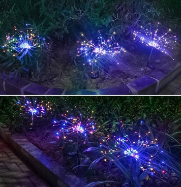Solar Fireworks LED String Lights Decor