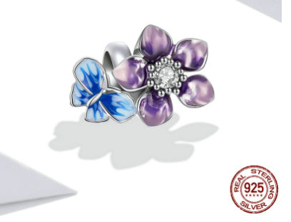 White Gold-Plated Beaded Bracelet
