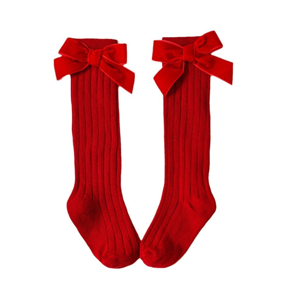 Baby Fashionable Bow Tube Socks Girl