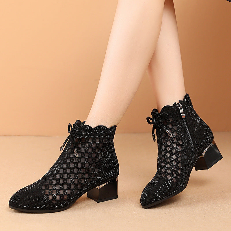 Summer Cutout Mesh Ankle Boots for Women