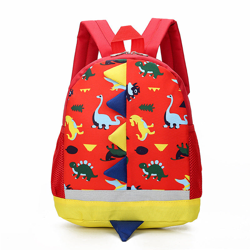 Dinosaur Cartoon Kindergarten Backpack for Boys and Girls