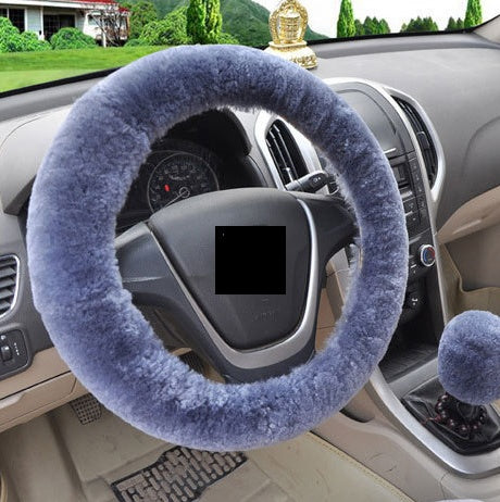 Winter Plush Wool Steering Wheel Cover