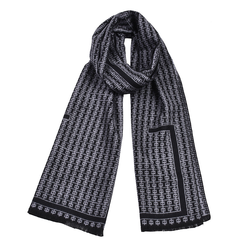 Double-sided Thick Warm Korean Men's Scarf