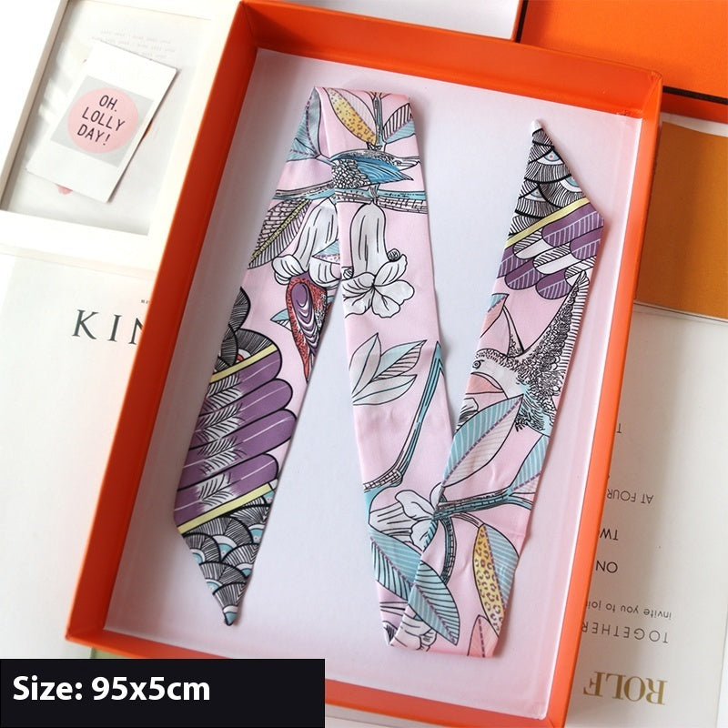 Thin Ribbon Bag Handle Decoration Scarf