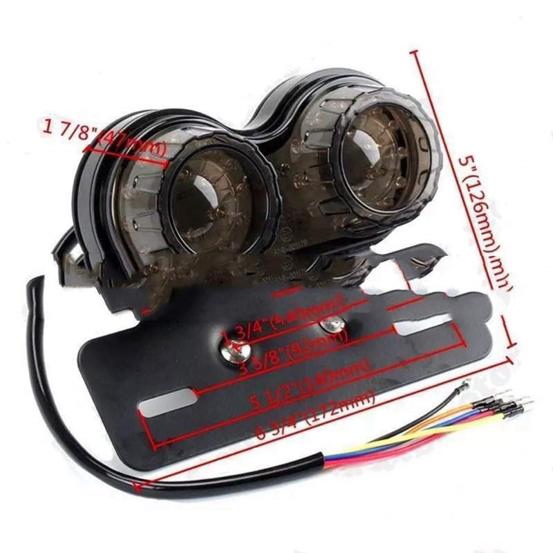 Motorcycle LED Tail Brake Turn Signal Light
