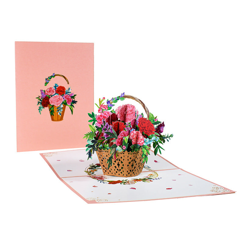 3D PopUp Flower Bouquet Greeting Cards Gifts