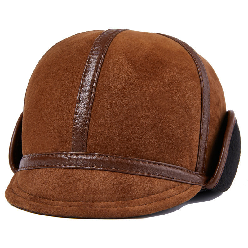 Casual Leather Men's Winter Sheepskin Thermal Hat