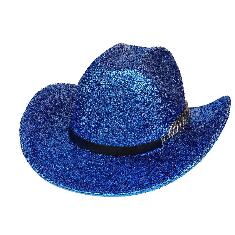 Party Dance Fluorescent Big Brim Colorful Cowboy Hat