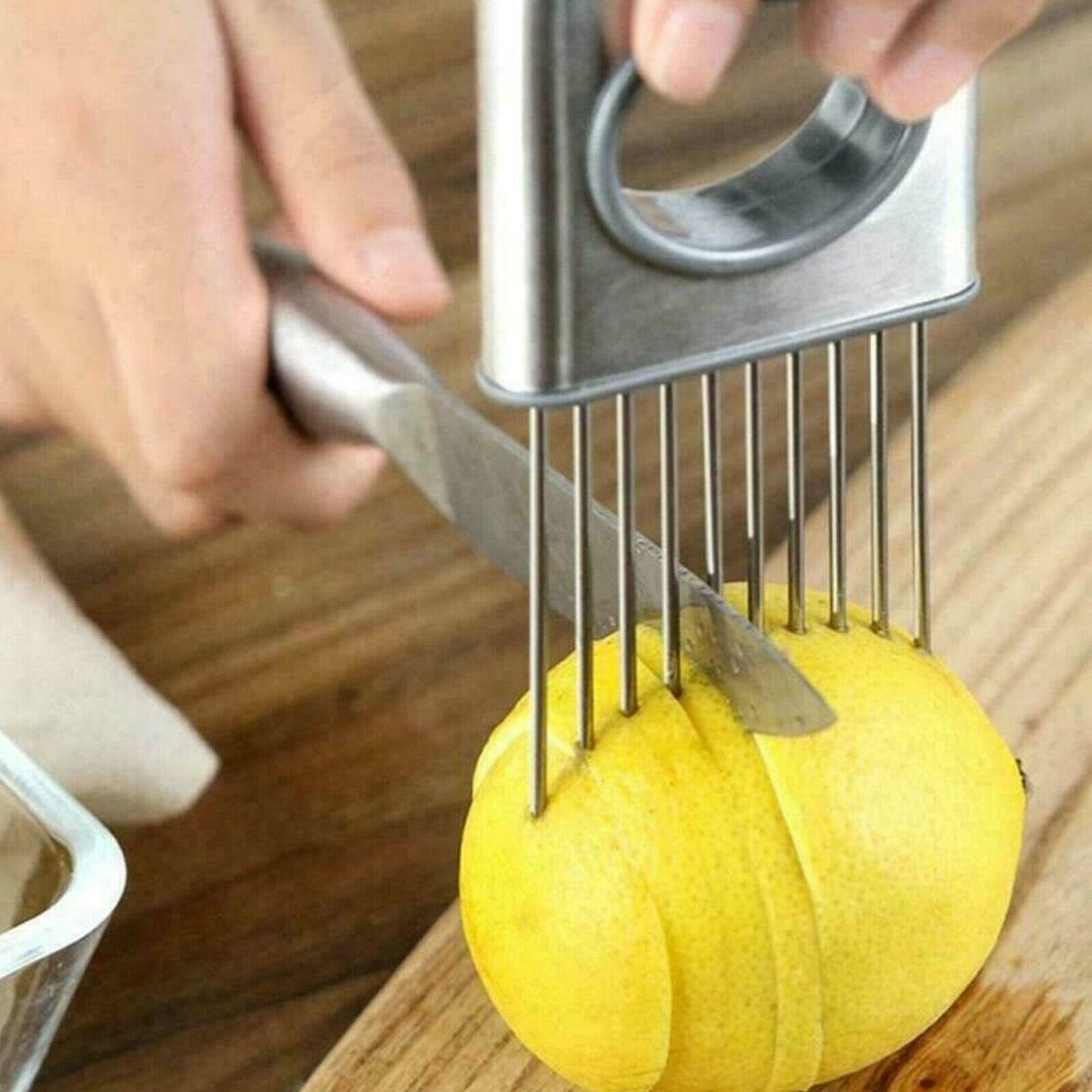 Stainless Steel Onion and Tomato Holder Slicer