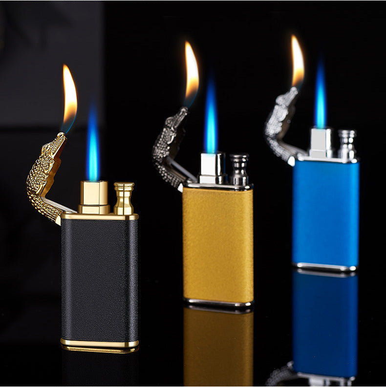Blue Flame Double Fire Metal Lighter