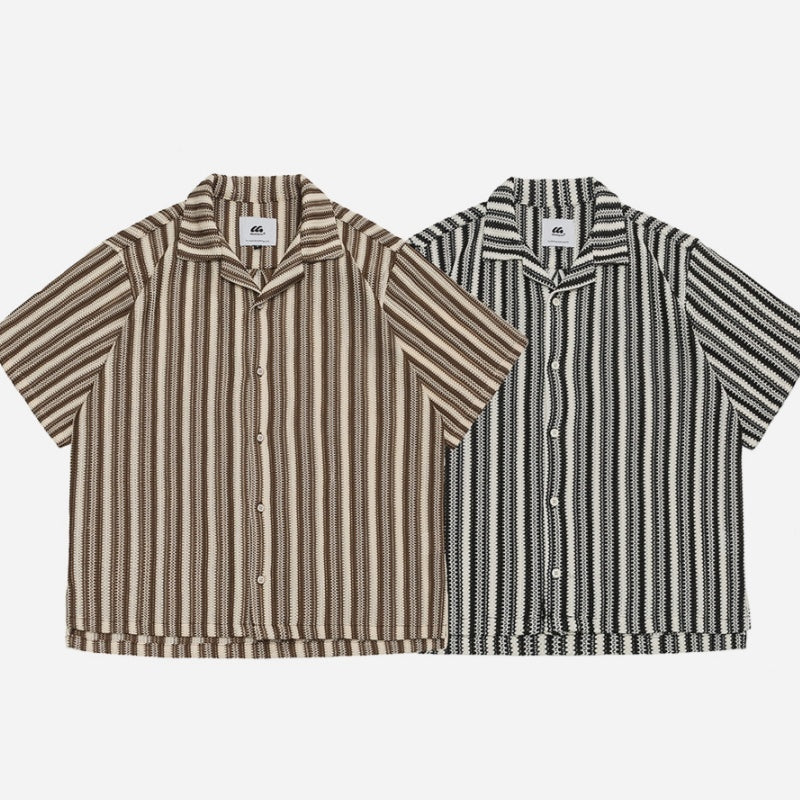 Shirt Men's Loose Short Sleeve Jacket