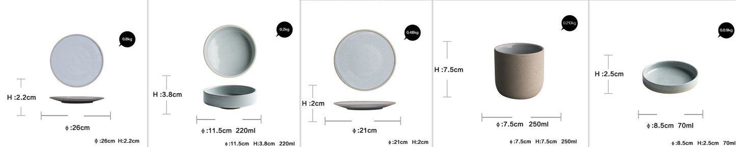 Household Dinner Plate Bowl and Plate Set