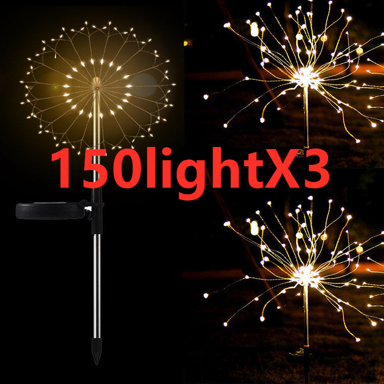 Solar Fireworks LED String Lights Decor