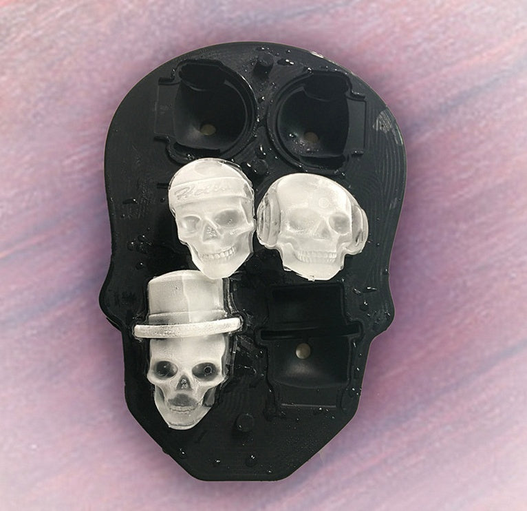 3D Skull Silicone Mold for Ice, Soap, and Chocolate