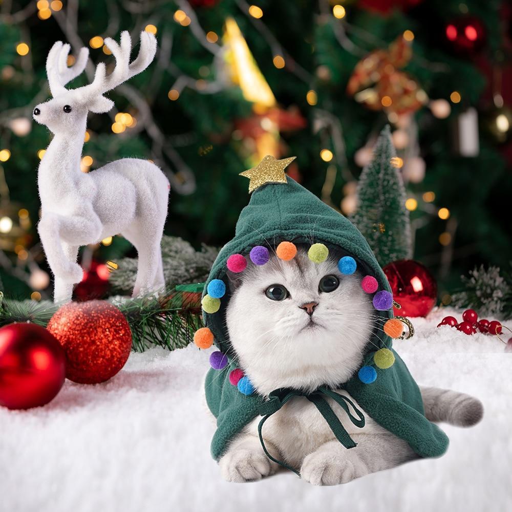 Christmas Halloween Cat Cape Costume
