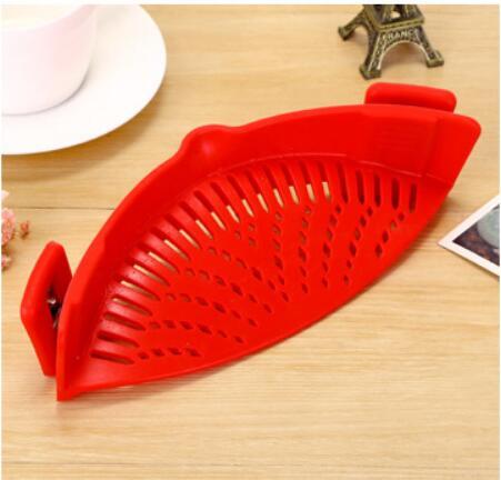 Silicone Clip-on Pot Funnel Oil Strainer