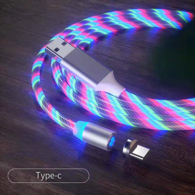 Magnetic Fast Charging Cable Type-C Micro USB LED
