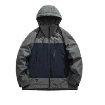 Contrast Color Casual All-matching Down Coat Shell Jacket