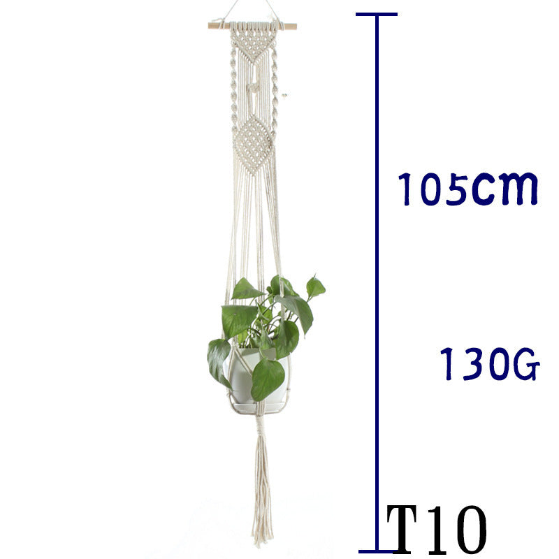 Beige Cotton Rope Plant Hanger