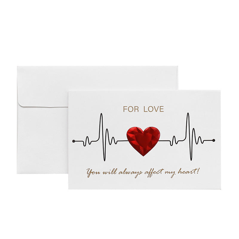 Red Heart Greeting Card Forever Love
