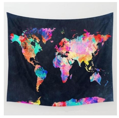 World Map Wall Hanging