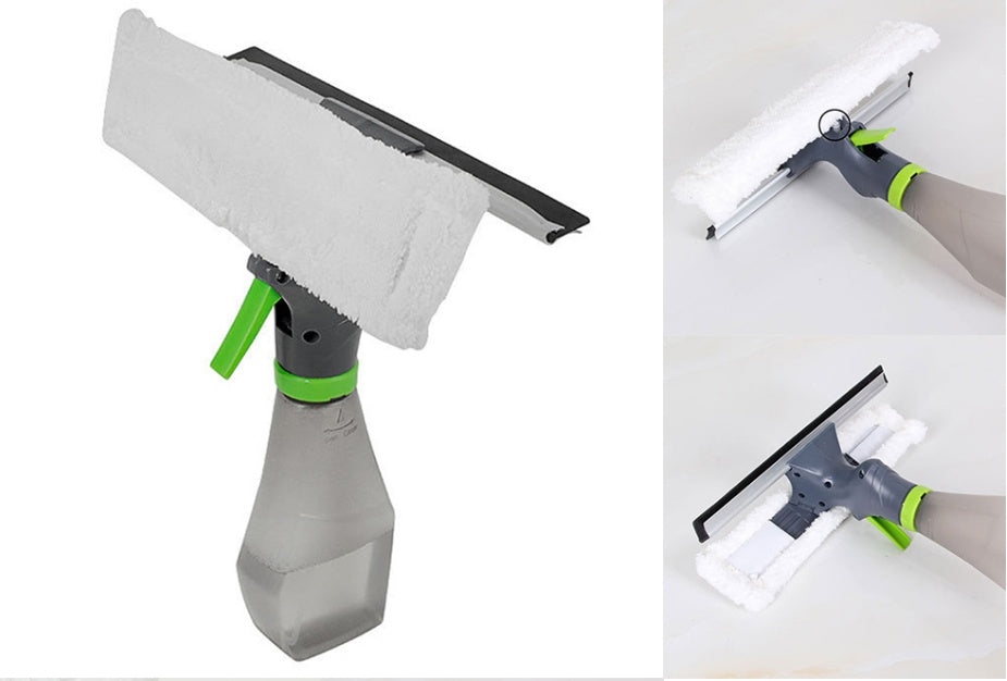 3 En 1 Multipropsito De Mano Cepillo De Limpieza De Coche Con Botella De Spray Botella De Ventana Para Hogar Para Cocina Limpiador De La Ventana
