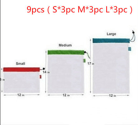 Multi-functional Mesh Fruit & Vegetable Bag Set