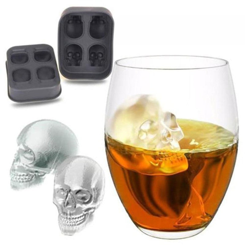 3D Skull Silicone Mold for Ice, Soap, and Chocolate