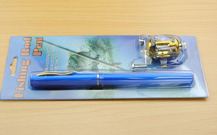 Mini Ice Fishing Pen Rod with Drum Set