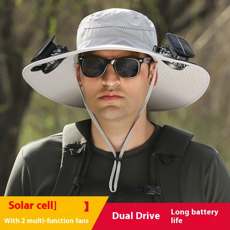 Lithium Battery Fan Solar Wind Protection Hat