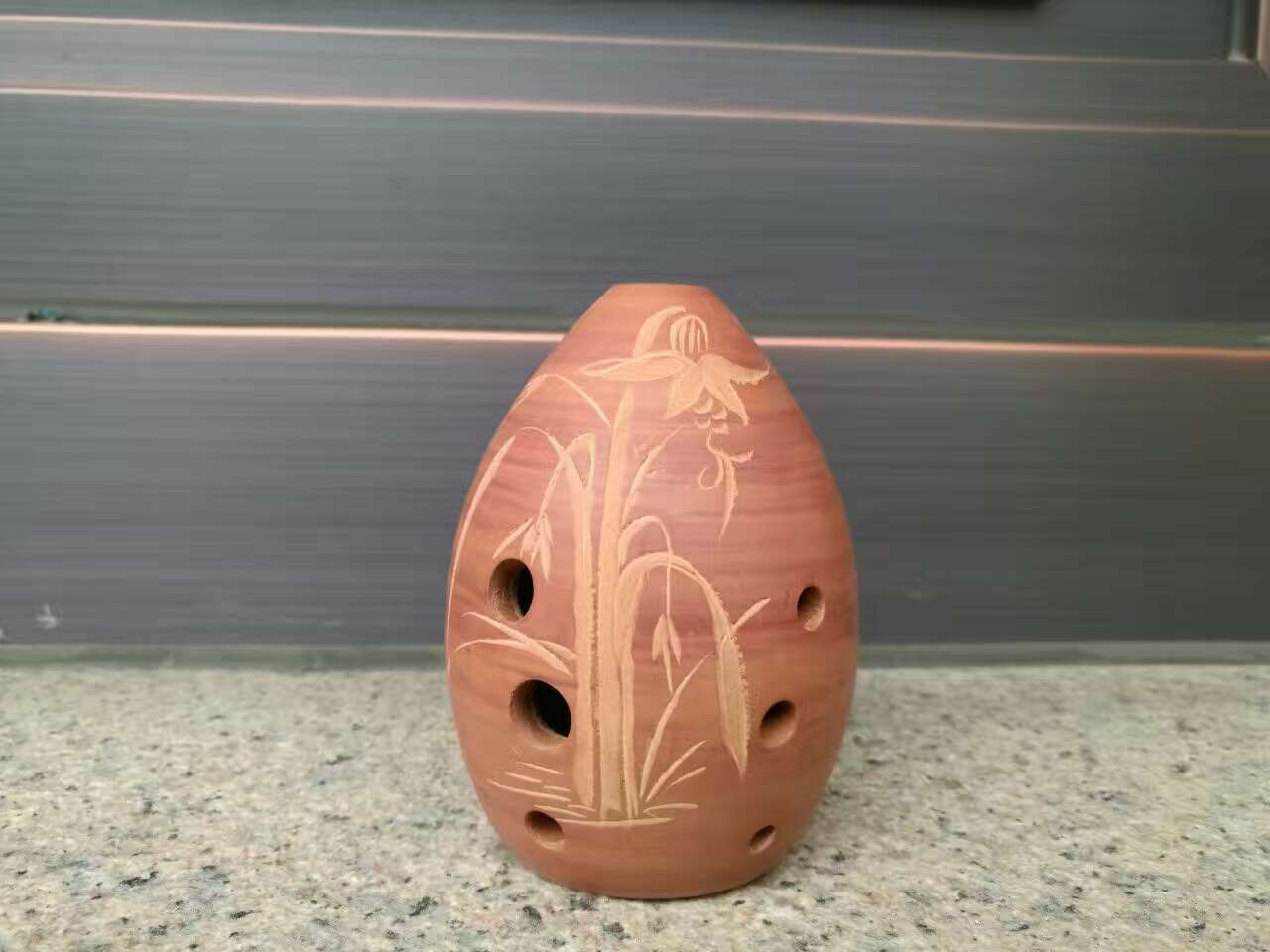 Seven Star Ancient Xun - Eight Hole Pear-Shaped Taoxun