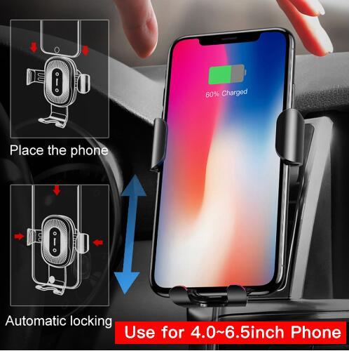 Gravity Bracket Wireless Charging Car Charger