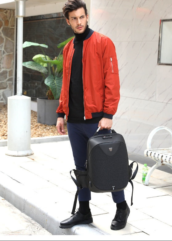 Anti-Theft 15.6-Inch Laptop Backpack: Versatile British-Style Business Bag