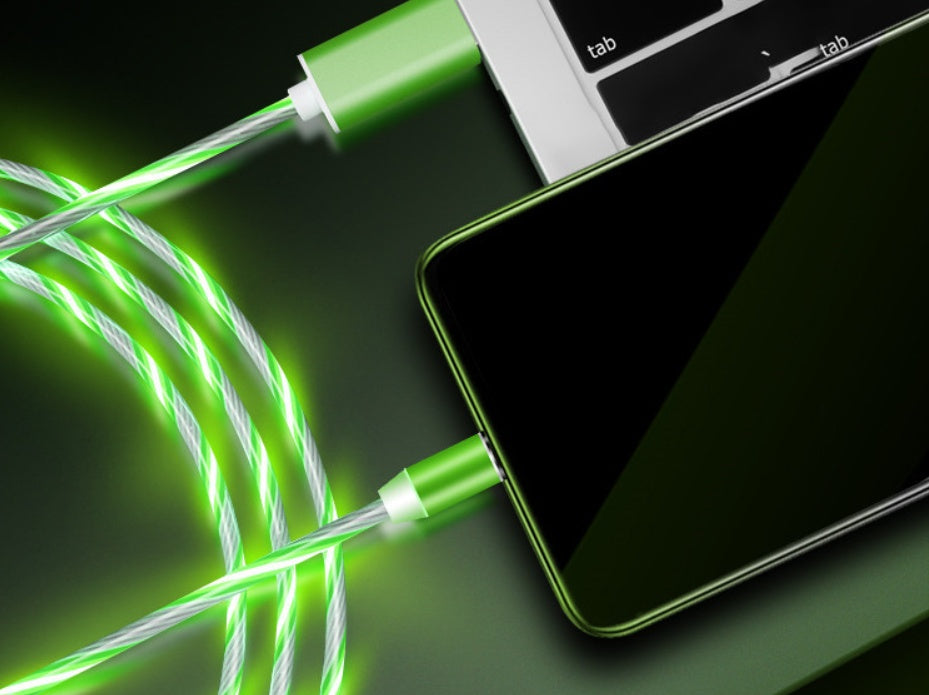 Magnetic Flowing Light Data Cable iPhone Android Type-C